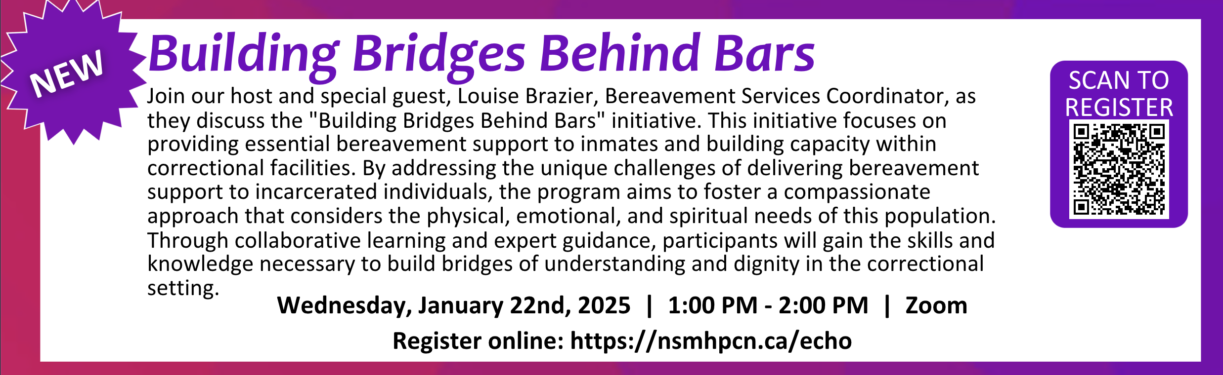 ECHO Session - Building Bridges Behind Bars, January 22nd 2025