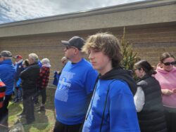 Neil and Jonah ready to walk, for team Gerry